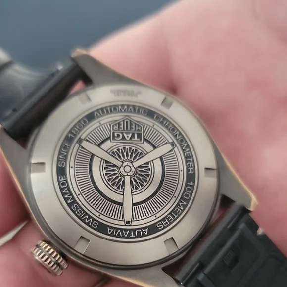 TAG Heuer Black and Silver Chronometer Watch